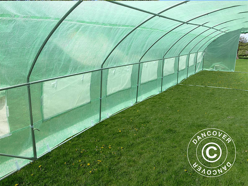 Polytunnel Drivhus 4x10,6x2m, 42,4m², Grøn - Image 13