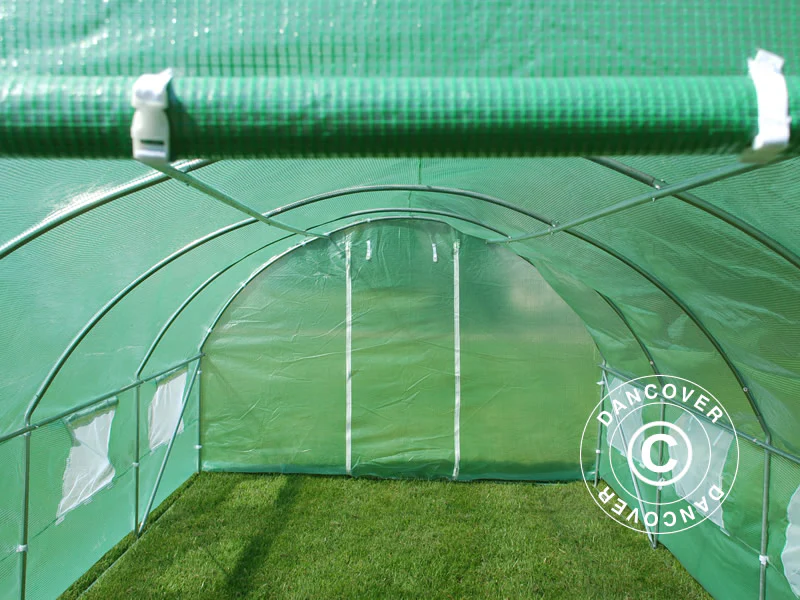 Polytunnel Drivhus 4x10,6x2m, 42,4m², Grøn - Image 14