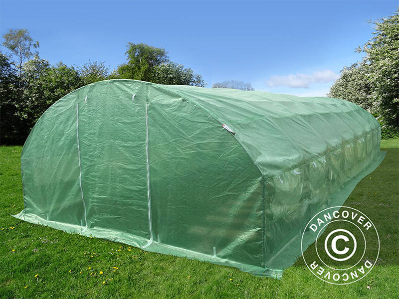 Polytunnel Drivhus 4x10,6x2m, 42,4m², Grøn - Image 2