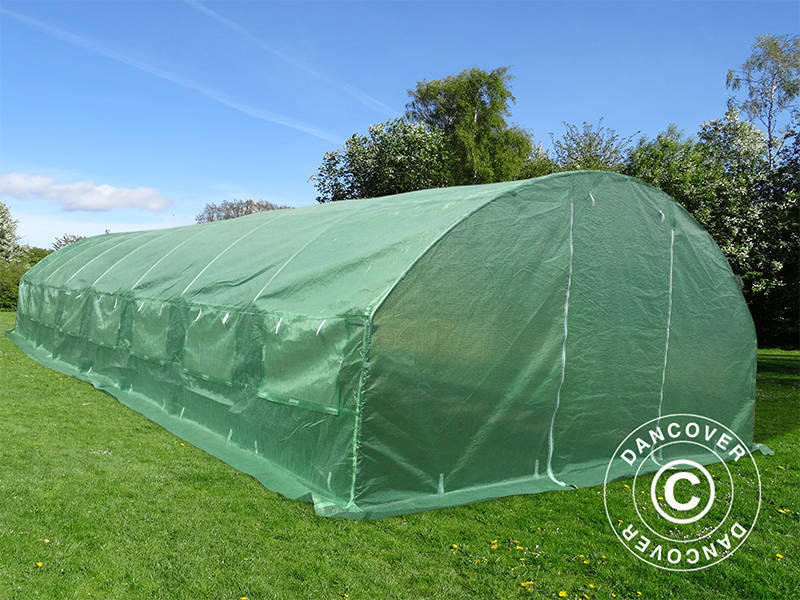 Polytunnel Drivhus 4x10,6x2m, 42,4m², Grøn - Image 3
