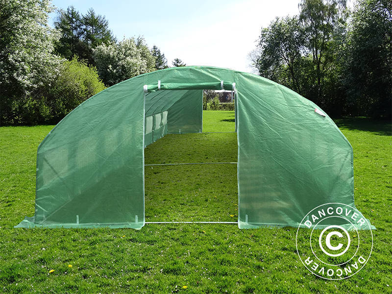 Polytunnel Drivhus 4x10,6x2m, 42,4m², Grøn - Image 4
