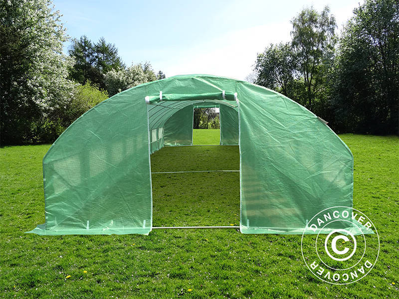 Polytunnel Drivhus 4x10,6x2m, 42,4m², Grøn - Image 5