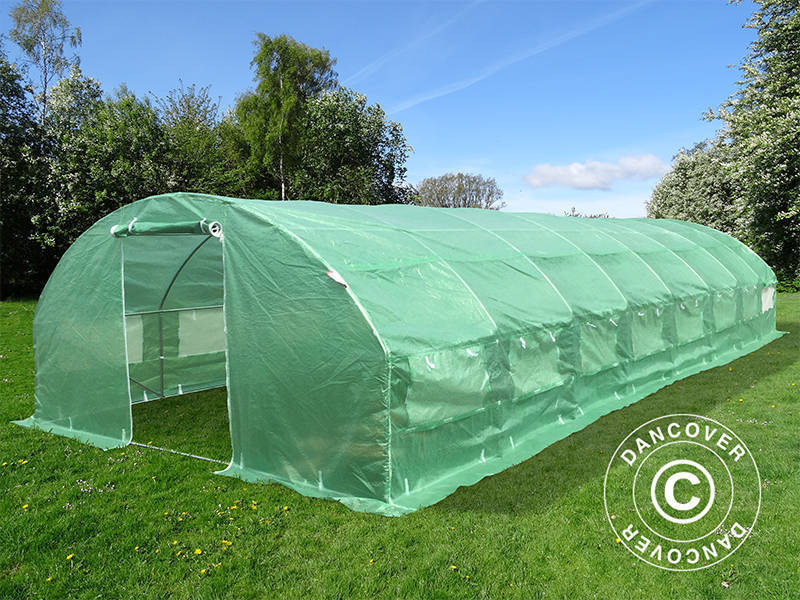 Polytunnel Drivhus 4x10,6x2m, 42,4m², Grøn - Image 7