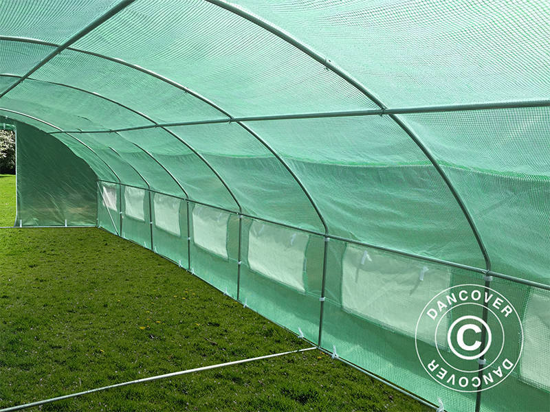 Polytunnel Drivhus 4x10,6x2m, 42,4m², Grøn - Image 9