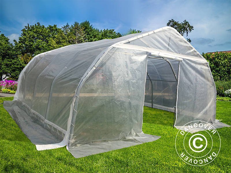 Polytunnel Drivhus, 5,4x6x2,9m, PE, 32,4m², Transparent - Image 4