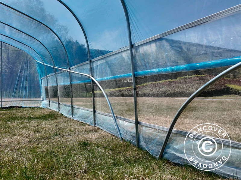 Polytunnel drivhus, 6x20x2,5m, 100-micron PO film, Transparent - Image 10