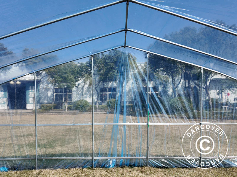 Polytunnel drivhus cover til GH18400, 6x10x2,5m, 100-micron PO film, Transparent - Image 6