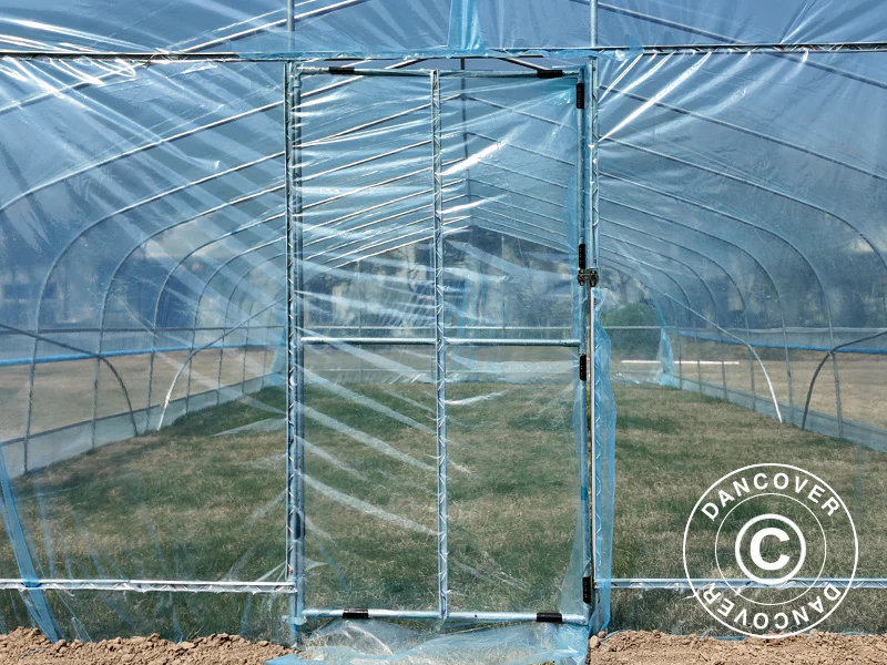 Polytunnel drivhus cover til GH18400, 6x10x2,5m, 100-micron PO film, Transparent - Image 7