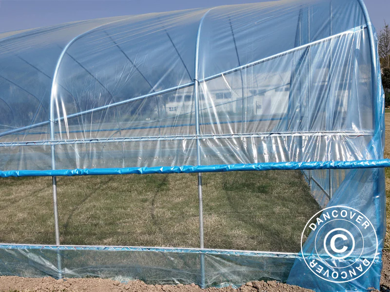 Polytunnel drivhus cover til GH18420, 7,5x10x3m, 100-micron PO film, Transparent - Image 5