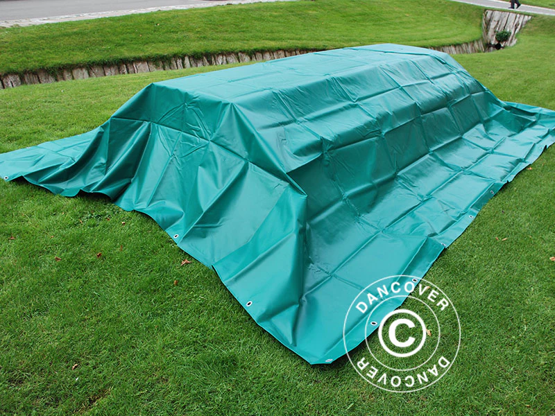 Presenning 10x12m, PVC 570g/m², Grøn - Image 10
