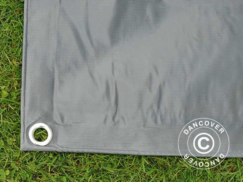 Presenning 10x12m, PVC 600g/m², Grå, Brandhæmmende - Image 8
