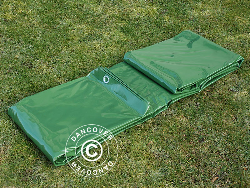 Presenning 10x12m, PVC 600g/m², Grøn, Brandhæmmende - Image 4