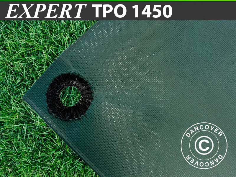 Presenning 10x12m, TPO, 350 g/m², Grøn