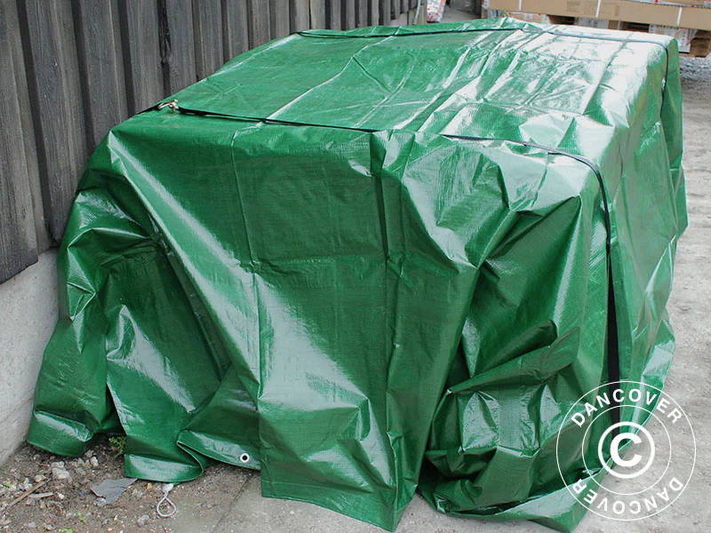 Presenning 4x6m, PE 150g/m², Grøn - Image 9