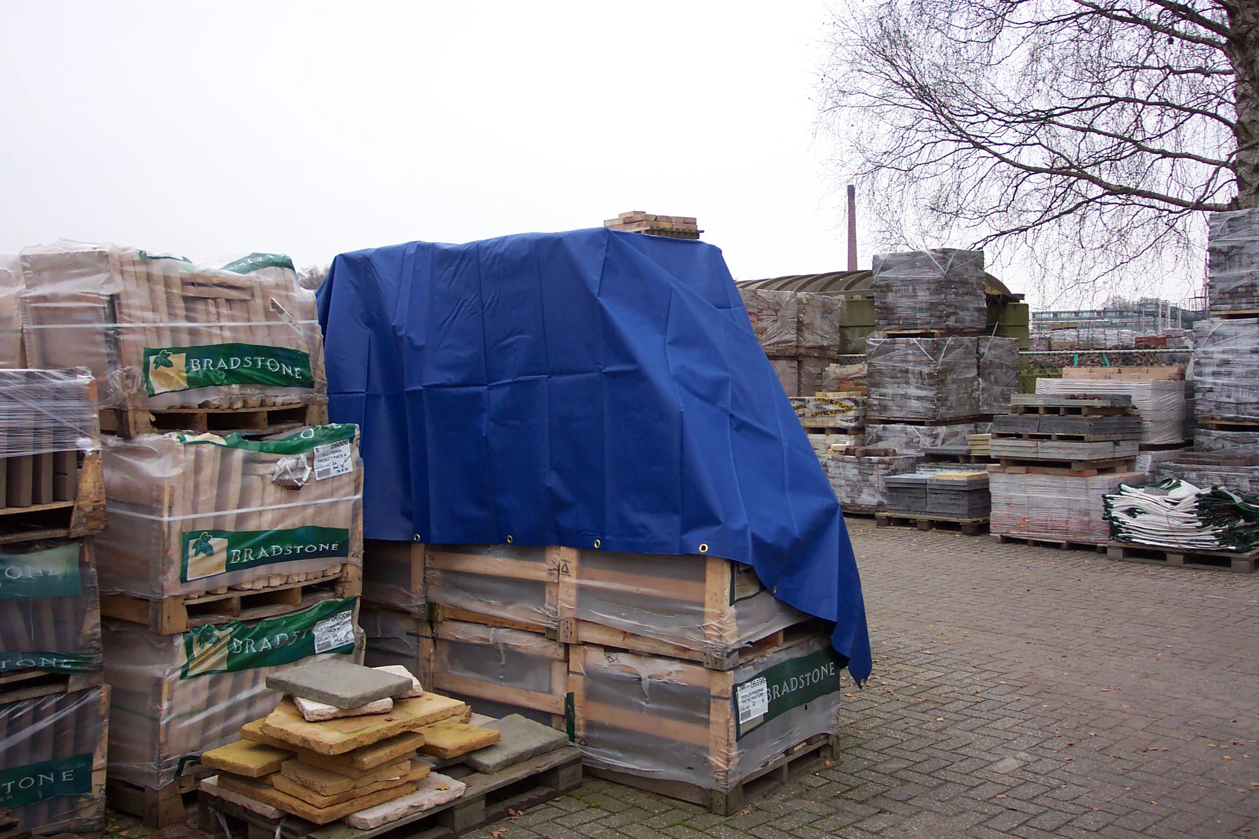 Presenning 4x6m, PVC 570g/m², Blå - Image 14