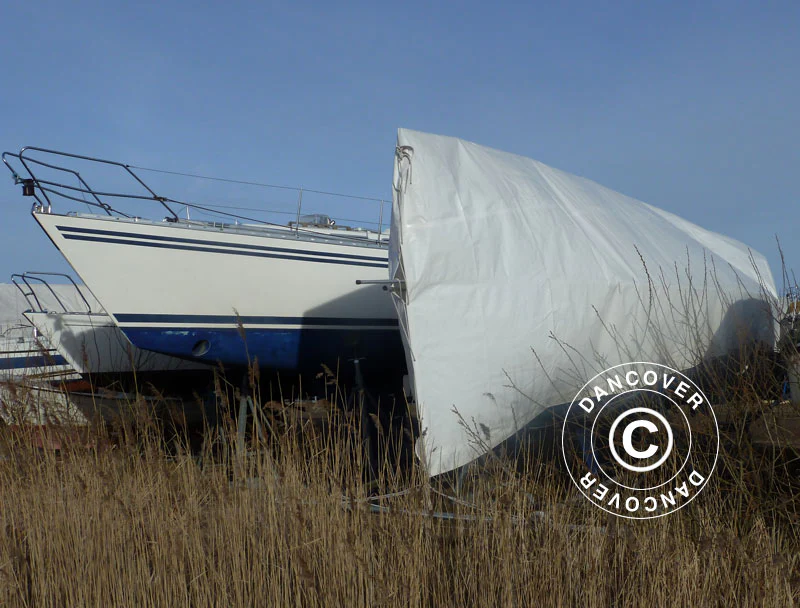 Presenning 6x10m, PE 300g/m², Hvid - Image 3