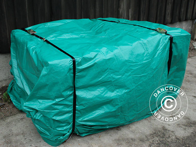 Presenning 6x10m, PE 65g/m², Grøn - Image 6