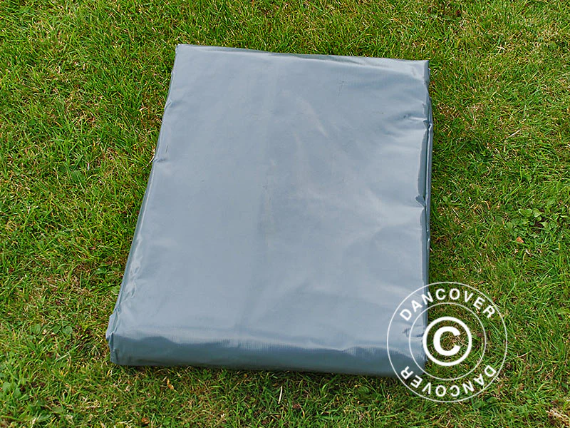 Presenning 6x12m, PVC 500g/m², Grå - Image 4