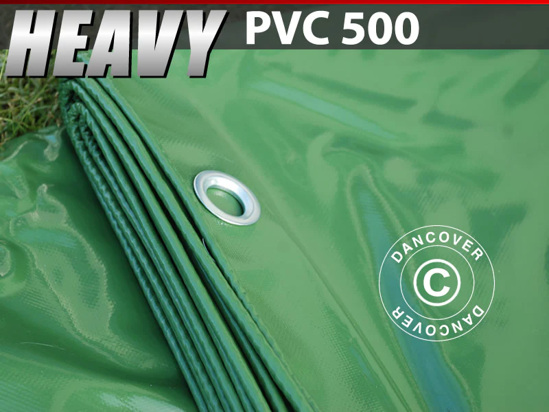 Presenning 6x12m, PVC 500g/m², Grøn