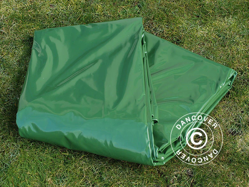 Presenning 6x14m, PVC 500g/m², Grøn - Image 2