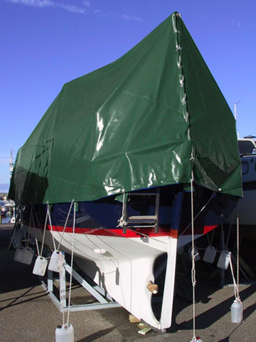Presenning 6x8m, PVC 500g/m², Grøn - Image 8
