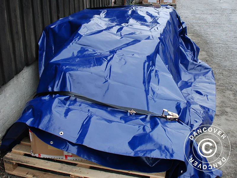 Presenning 8x10m, PE 250g/m², Blå - Image 12