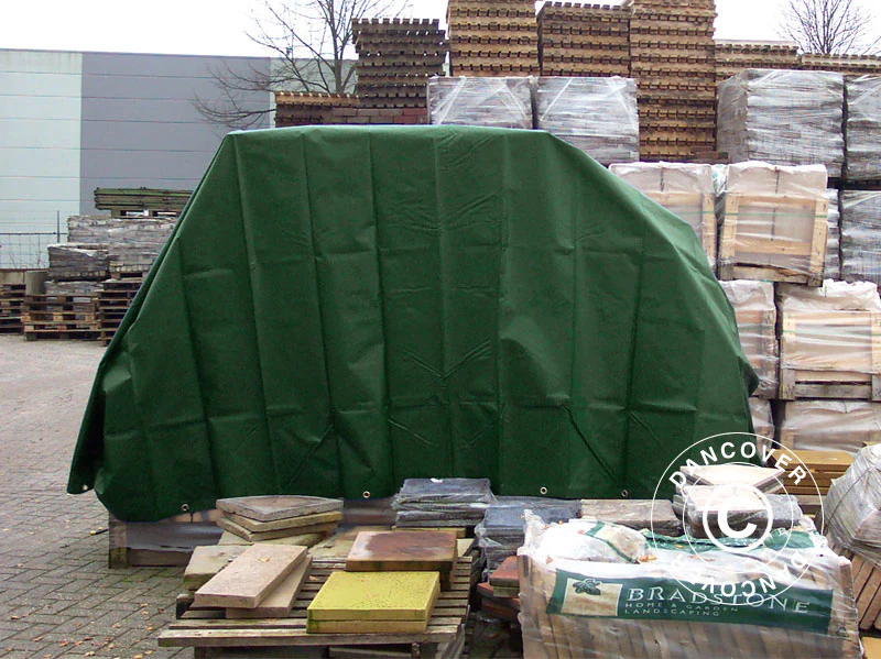 Presenning 8x14m, PVC 600g/m², Grøn, Brandhæmmende - Image 11