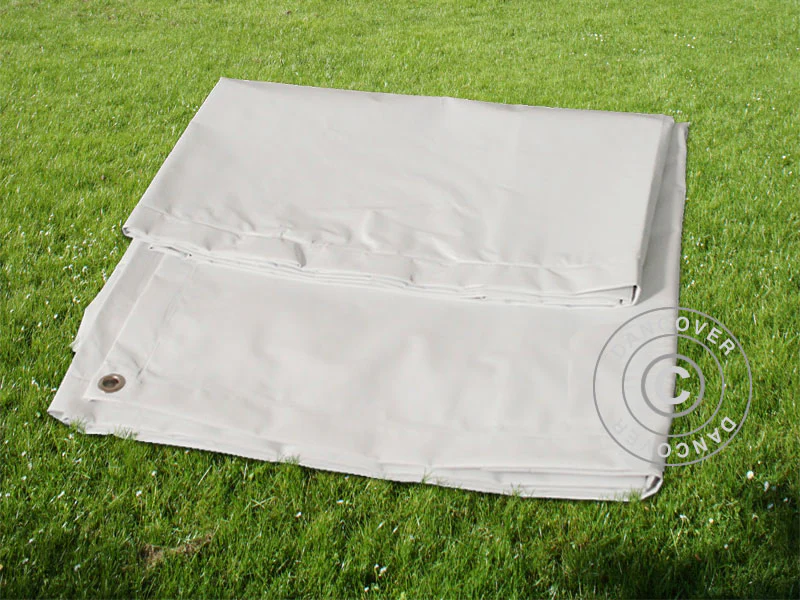 Presenning, underlag 4,5x8,5m PVC, Grå - Image 2