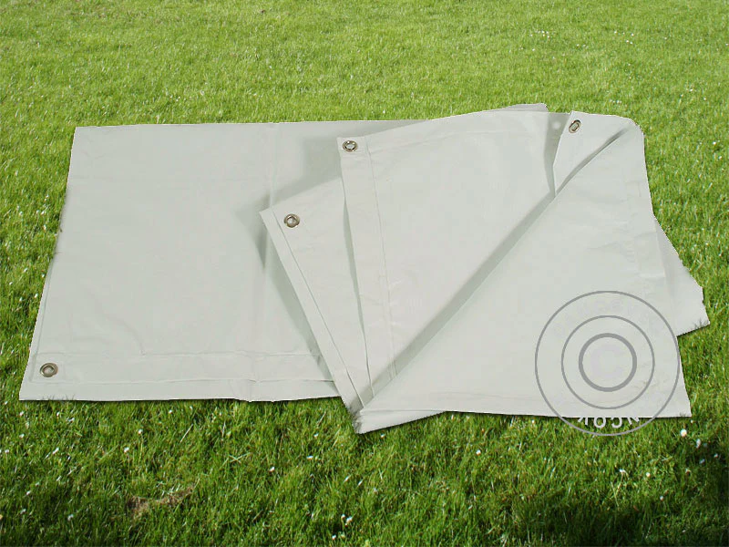 Presenning, underlag 5,5x8,5m PVC, Grå - Image 4