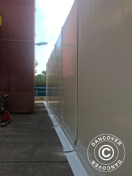 Professionel telthal Alu 20x50x9,04m m/skydeport, PVC, Hvid - Image 15