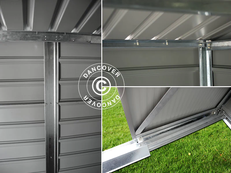Redskabsskur 2,13x1,27x1,90m, 2,71m², ProShed®, Aluminium Grå - Image 4
