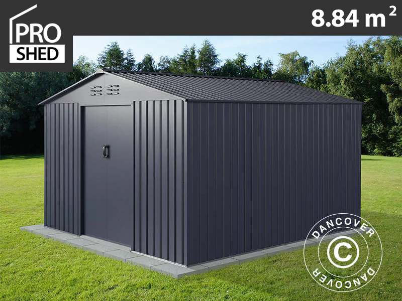 Redskabsskur 2,77x3,19x1,92m, 8,84m², ProShed®, Antracit