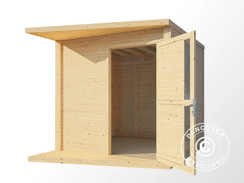 Redskabsskur i træ, Bertilo Concept, 2,34x2,97x2,27m, 7m², Natur - Image 4