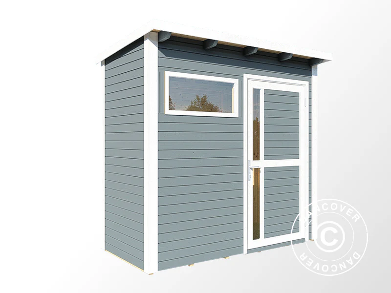Redskabsskur i træ, Bertilo Pentus 1, 2,34x1,15x2,33m, 2,55m², Grå - Image 3