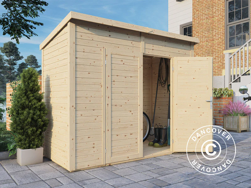 Redskabsskur i træ, Bertilo Timmo 2, 2,44x1,21x2,11m, 2,95m²