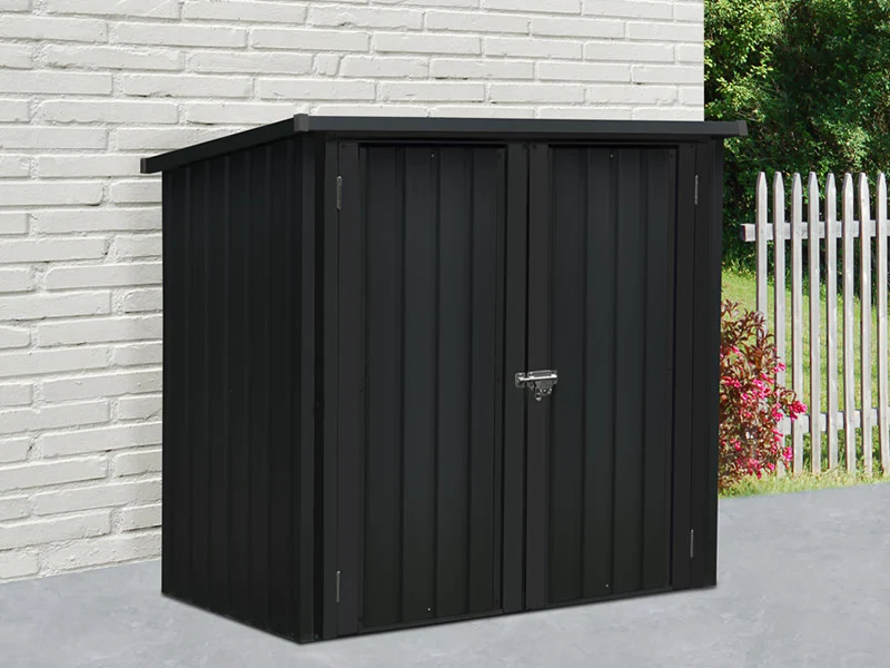 Redskabsskur, stålskab 1,47x0,86x1,34m, 1,26m², ProShed®, Antracit - Image 2