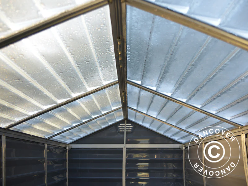 Redskabsskur polycarbonat SkyLight, Palram/Canopia, 1,85x2,29x2,17m, 4,24m², Grå - Image 3