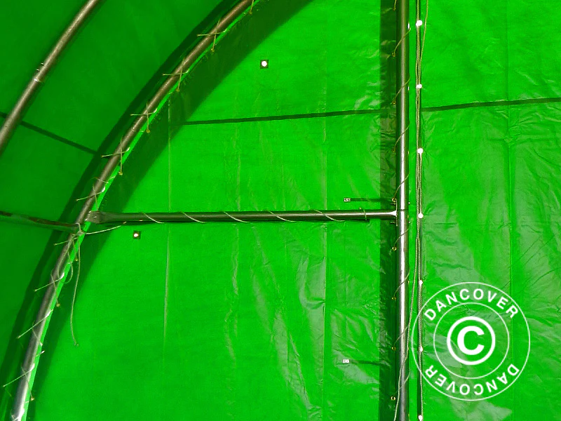 Rundbuehal, telthal 9,15x12x4,5m PVC, Grøn - Image 14