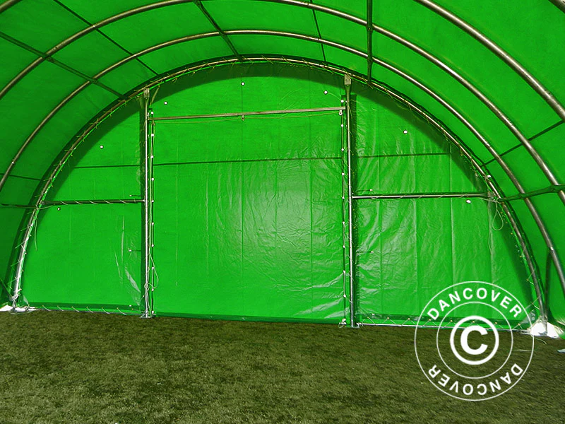 Rundbuehal, telthal 9,15x12x4,5m PVC, Grøn - Image 17