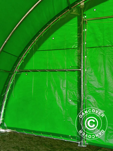 Rundbuehal, telthal 9,15x12x4,5m PVC, Grøn - Image 18