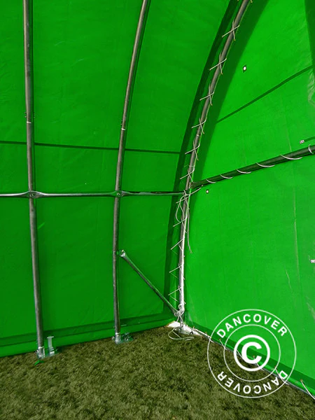 Rundbuehal, telthal 9,15x12x4,5m PVC, Grøn - Image 19