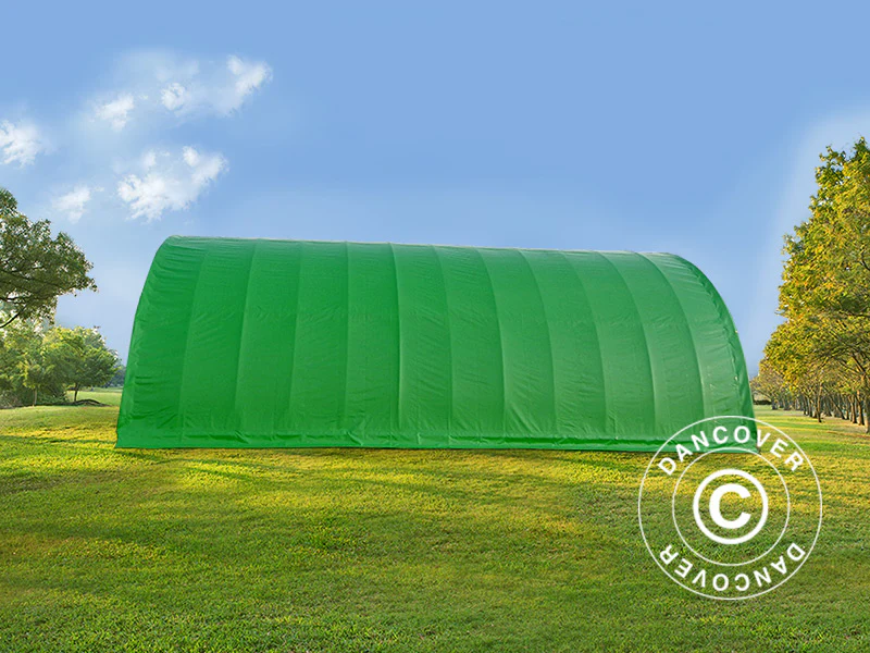 Rundbuehal, telthal 9,15x12x4,5m PVC, Grøn - Image 4