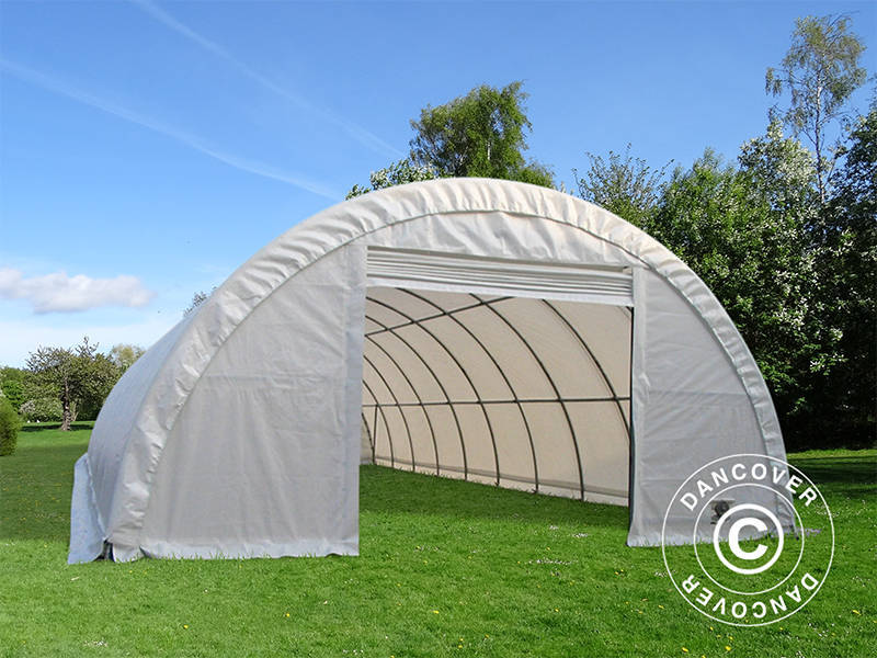 Rundbuehal, telthal 9,15x12x4,5m, PVC, Hvid - Image 2