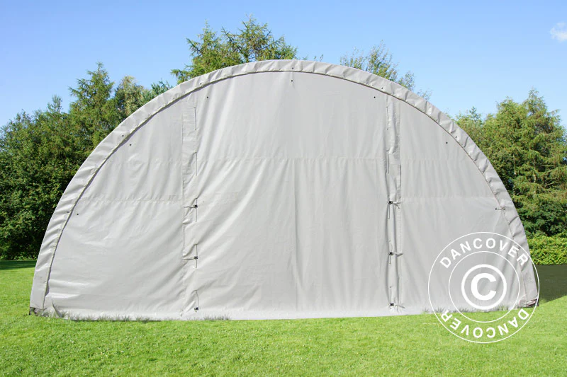 Rundbuehal, telthal 9,15x20x4,5m, PVC, Hvid - Image 3