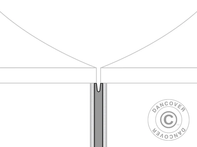 Samlestykke til FleXtents® PRO foldetelt 3m serien, Grå, 2 stk. - Image 2