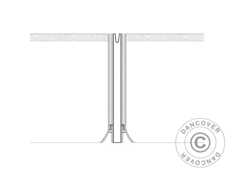 Samlestykke til FleXtents® PRO foldetelt 3m serien, Hvid, 2 stk.