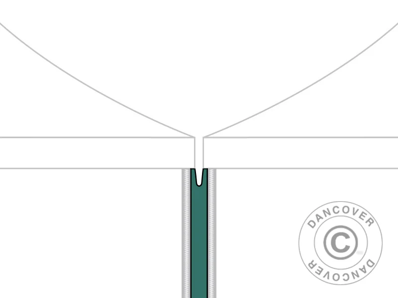 Samlestykke til FleXtents® PRO foldetelt 4m serien, Grøn, 2 stk. - Image 2