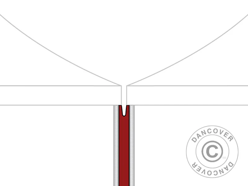 Samlestykke til FleXtents® PRO foldetelt 4m serien, Rød, 2 stk. - Image 2