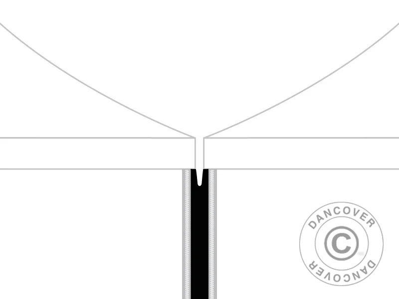 Samlestykke til FleXtents® PRO foldetelt 4m serien, Sort, 2 stk. - Image 2