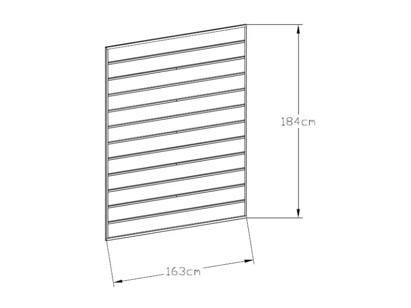 Sidepanel til forlængelse til redskabsskur, 1,63x1,84m, ProShed®, Antracit - Image 7